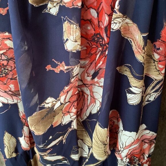 Bisou Bissou Floor Length Floral Halter Dress - Picture 4 of 6